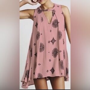 Free People Tree Swing Sleeveless Tunic Dress | Pink and Purple | Women’s XS